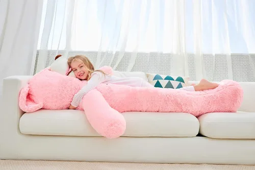 Miniatura 6 de IKASA - Oso de peluche gigante, animales de juguete (Rosa, 63 pulgadas)