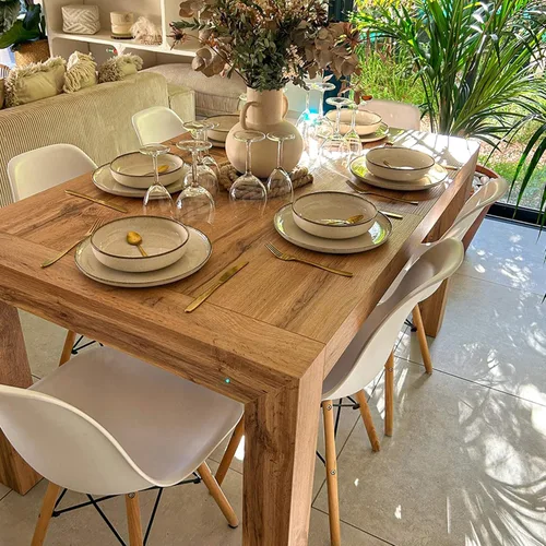 Miniatura 2 de Mobili Fiver, Iacopo - Mesa de comedor extensible, roble rústico, fabricada en Italia