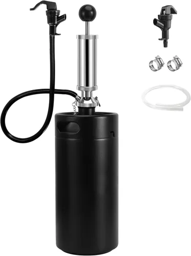 Mini cultivador de barril de 128 onzas con sistema de grifo de cerveza, bomba de grifo de barril de 3.6 L, bomba de mano presurizada, dispensador de