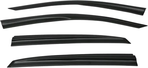 Miniatura 5 de IKON MOTORSPORTS Viseras adhesivas para ventana compatibles con Honda Civic Hatchback 2017-2021, estilo Mugen, protectores de lluvia teñidos de humo