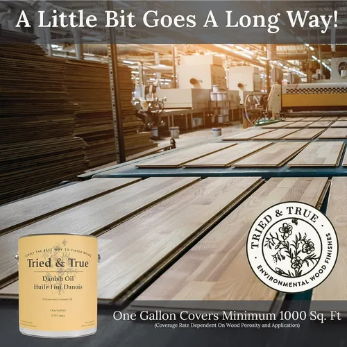 Miniatura 4 de Tried & True Aceite Danés, Pinta - Acabado de Madera de Aceite de Linaza Polimerizado Puro, Ideal para Muebles, Piezas Rústicas y Preparación