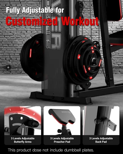 Miniatura 5 de HARISON Gimnasio en casa - Equipo de entrenamiento de cuerpo completo, equipo de ejercicio, equipo de fitness, equipo multifuncional de gimnasio