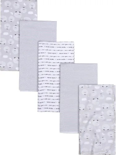 Miniatura 13 de Gerber Niños Recién Nacido Bebé Lactante Guardería 100% Algodón Franela Manta de Recepción y Envoltura, Bosque Blanco, Paquete de 5 Blanco Woodland