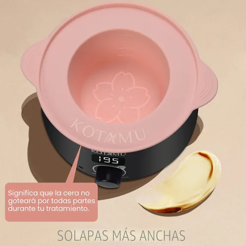 Miniatura 6 de KOTAMU Kit de depilación digital negra para mujeres y hombres, piel sensible, olla de cera dura para cejas, cara, piernas, axilas, depilación suave