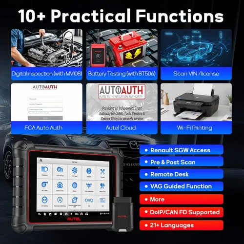 Miniatura 8 de Autel MaxiPRO MP900Z-BT Escáner de Diagnóstico - Actualización de MP900, MS900BT, MP900BT Herramienta de Escaneo Bidireccional, VCI150 Inalámbrico