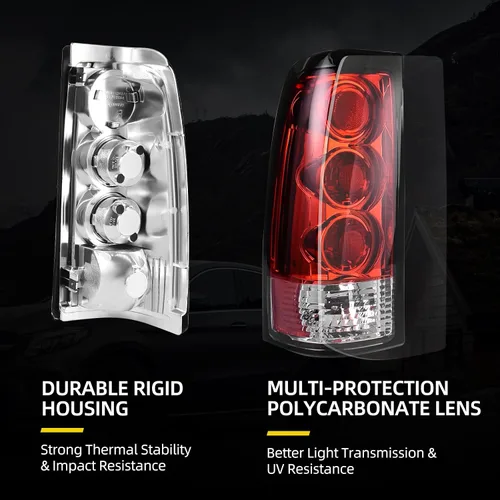 Miniatura 2 de DWVO Conjunto de luces traseras compatible con Chevy Silverado 1999 2000 2001 2002 1500 2500/01 02 Chevy Silverado 3500/1999-2003 GMC Sierra 1500