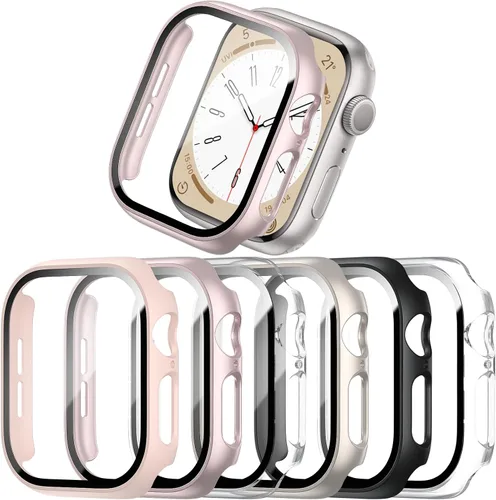 Miniatura 15 de COMMUTER [Paquete de 16] para Apple Watch Series 3/2/1 Protector de pantalla de 1.496 pulgadas, carcasa rígida de policarbonato ultrafino