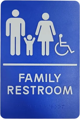 Miniatura 9 de Hecho en EE.UU. - Letreros de Baños para Hombres y Mujeres Compatibles con ADA, Señales de Puertas de Baño para Oficinas, Negocios y Restaurantes