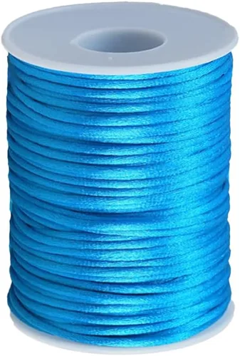 Miniatura 33 de 2.0mm Hilo de Cordón de Seda de Nylon para Cuentas de Macramé, Pulseras, Nudos Chinos, Collares, Joyería 109 Yardas (Verde Oscuro)