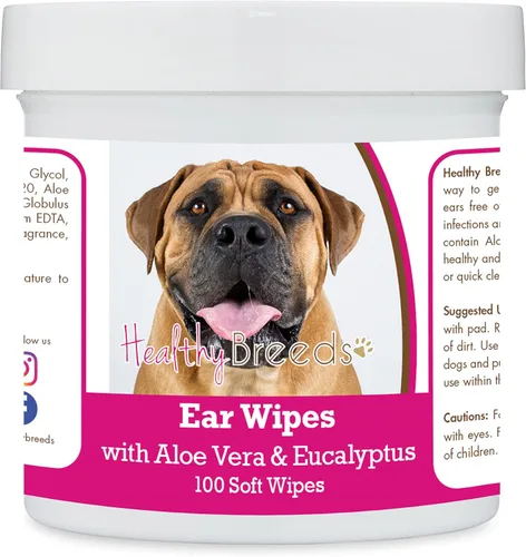 Miniatura 12 de Healthy Breeds Pastor alemán, silla de montar, toallitas de limpieza de oídos con aloe y eucalipto para perros, 100
