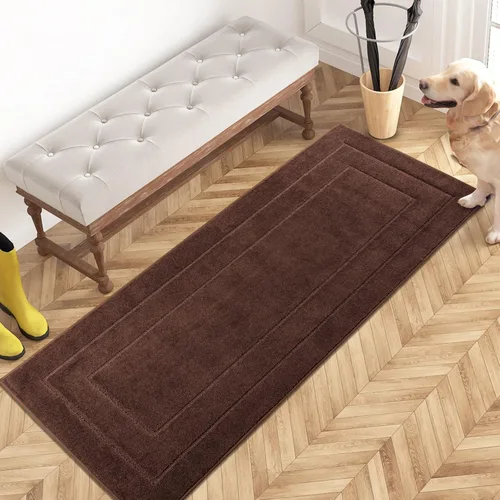 Miniatura 11 de PURRUGS Tapete para puerta que atrapa la suciedad, 20 x 31.5 pulgadas, antideslizante, lavable a máquina, tapete de entrada para perro, tapete