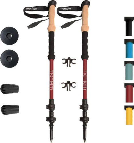 Miniatura 9 de Montem Ultra Light Trekking, Walking, and Hiking Poles - Collapsible, Lightweight, Quick Locking, Weather-Resistant and Ultra Durable (2-Pack)