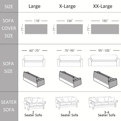 Miniatura 172 de VClife Fundas de sofá bohemio de felpilla para sofá seccional, fundas de sofá suaves y antideslizantes para sofá de 2 cojines, protector de muebles