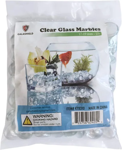 Miniatura 2 de Piedras planas de vidrio transparente para rellenar jarrones, piedras preciosas (bolsa de 1 libra/100 piedras)