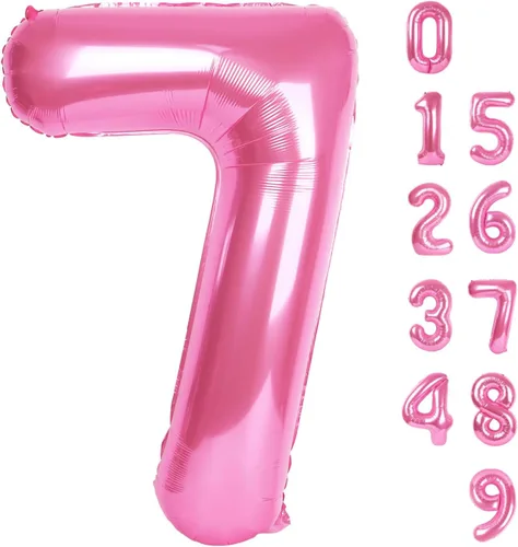 Miniatura 408 de Globos de números de 5 globos de 40 pulgadas, decoraciones de cumpleaños azules para niños y niñas, globos de números azul marino grandes