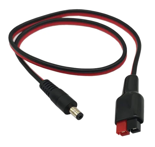 Cable de extensión de enchufe de alimentación de 14 AWG CC de 0.217 in x 0.083 in para batería de reserva del generador y panel solar plegable,