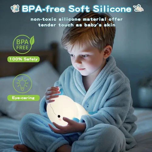 Miniatura 4 de FAMIDUO Luz Nocturna de Ajolote, Linda Lámpara de Ajolote, Luz Nocturna de Silicona de Grado Alimenticio para Guardería, Lámpara de Noche Axolotl
