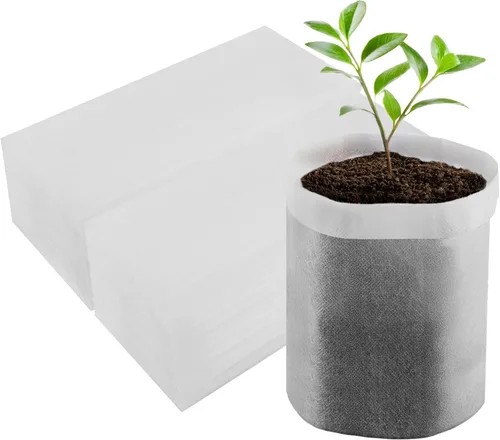 Miniatura 23 de 100 bolsas de vivero para plantas – 7.87 x 13.77 pulgadas, bolsas transpirables de cultivo de plantas, macetas de tela para cultivo de plantas