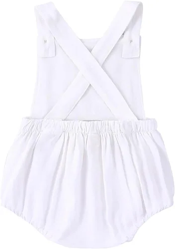 Miniatura 2 de IDOPIP Traje de pana para el primer cumpleaños para bebés y niñas, sin mangas, overol sin espalda para fiesta de pastel