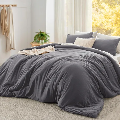 Miniatura 40 de Bedsure Juego edredón suave prelavado individual/individual XL, 365 días, cálido relleno alternativo GentleSoft™, 1 edredón ligero:68x88 pulgadas