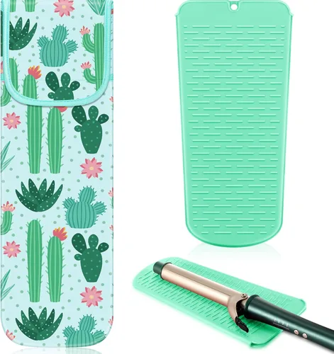 Miniatura 9 de Shappy 2 Piezas Funda de Viaje para Rizador Resistente al Calor Funda Porta Plancha Plana Manga de Neopreno Porta Alisador y Bolsa Plana
