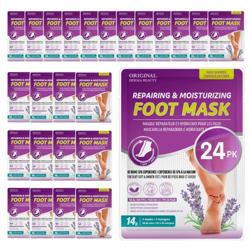 Miniatura 10 de Innerest Original Derma Beauty - Juego de 24 pares de mascarillas hidratantes de carbón desintoxicante para pies, exfoliante corporal, removedor