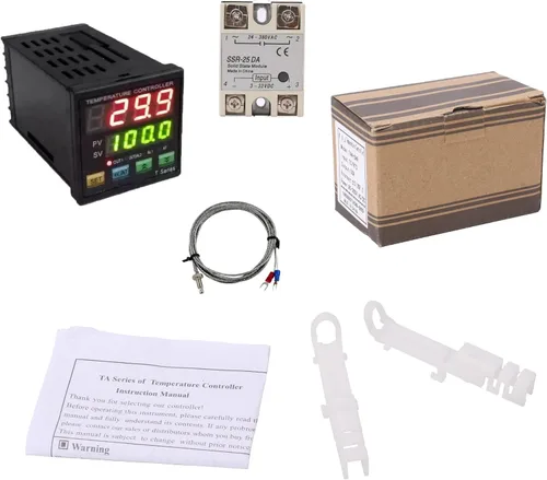 Miniatura 6 de Controlador de temperatura PID de automatización industrial, control de metro indicador, Jaybva de alto voltaje de 100V a 240V, termostato PID