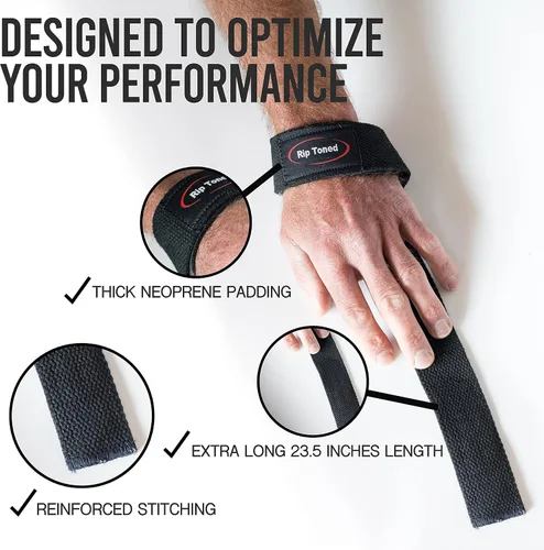 Miniatura 6 de Rip Toned Wrist Wraps & Lifting Straps Combo – Dynamic Duo Push & Pull Support for Weightlifting – Wrist Support Wraps + Padded Grip Straps for