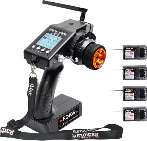 ATA HOBBY Radiolink RC4GS V3 - Transmisor de radio RC de 5 canales y 4 receptores R6FG con giroscopio de 2.4 GHz 400 M Kit de control remoto para