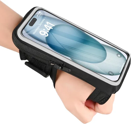 Soporte de teléfono para correr, correa Frearm para iPhone Pro Max Plus SE (16/15/14/13/12/11/X/XR) Galaxy S24/S23/S22/S21, accesorios impermeables