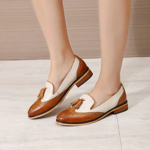 Miniatura 5 de Mona Flying - Mocasines de cuero planos informales para mujer