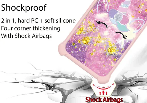 Miniatura 2 de jioeuinly JSF-DJS - Funda compatible con Nothing Phone 2a con protector de pantalla de vidrio templado, policarbonato duro + silicona suave, soporte