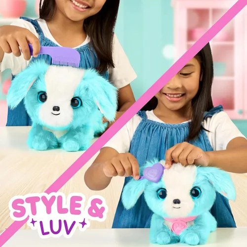 Miniatura 6 de SCRUFFALUVS Blue Surprise Pet, juguetes de peluche misteriosos, animales de peluche, lava para revelar 1 de 3 mascotas de rescate: cachorro, conejo