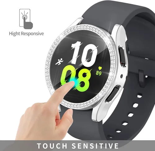 Miniatura 7 de RICHONE Compatible con Samsung Galaxy Watch 5 y Watch 4 y FE 40 mm Protector de pantalla Estuches de strass, Accesorios de cubiertas protectoras