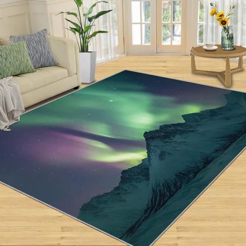 Miniatura 22 de Alfombras onduladas negras y blancas para dormitorio, alfombra de área abstracta, alfombras geométricas para sala de estar, alfombra antideslizante
