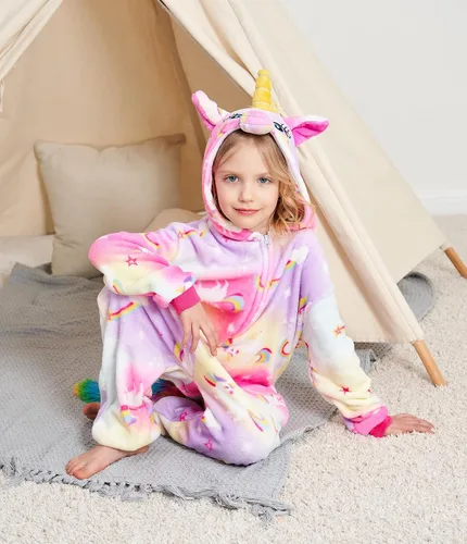 Miniatura 7 de Pijama de una pieza de unicornio para niños, disfraz de Halloween
