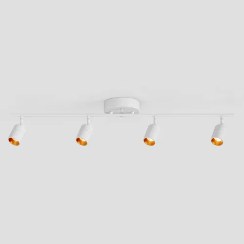 Miniatura 11 de Shura - Luz de pista blanca de 2 luces con cabezales ajustables, bombillas LED integradas, kit de iluminación de riel de 15 pulgadas, luz de techo
