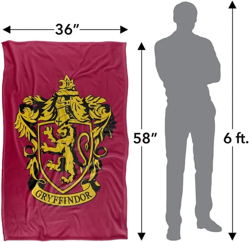 Miniatura 5 de Harry Potter Gryffindor Crest - Manta de tacto sedoso súper suave, 36 x 58 pulgadas