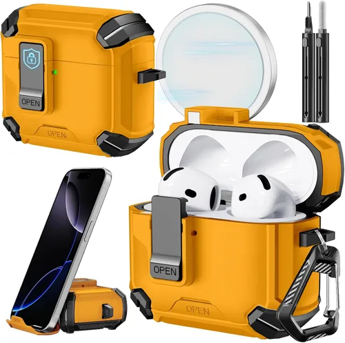Miniatura 40 de Inesore for AirPods Pro 3 Case (2025) with Phone Stand Design, Compatible with MagSafe, Auto-Locking Case Cover for Air Pods Pro 3rd with Cleaning