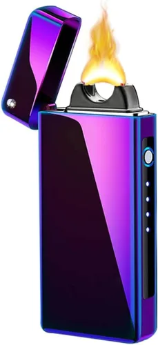 Miniatura 12 de Encendedor eléctrico de plasma de doble arco, sin llama, resistente al viento, electrónico con chip inteligente para vela, barra de incienso, Nuevo
