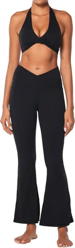 Miniatura 5 de Sunzel Leggings acampanados, pantalones deportivos y cruzados para yoga, con control de abdomen, cintura alta y piernas anchas