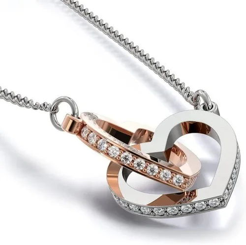 Miniatura 4 de Leo's Print Shop Collar de Corazones para mujer, regalo para esposa en su cumpleaños, regalos de aniversario para mi esposa, Acero inoxidable