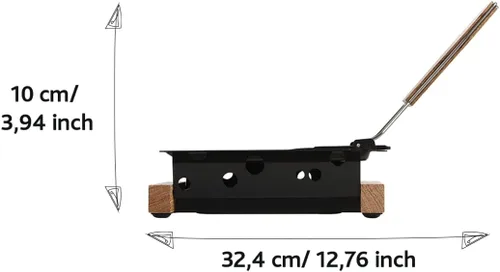 Miniatura 5 de Boska Holland Life Collection queso raclette para llevar, juego para queso raclette con vela pequeña, de madera de roble europeo