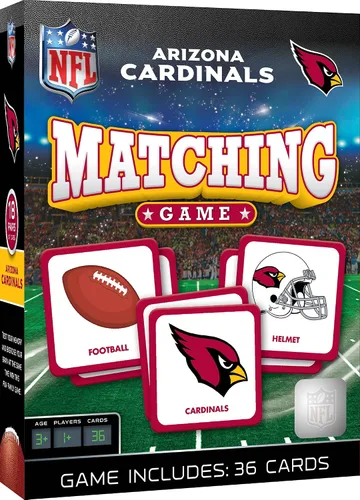 Masterpieces Juego de cartas a juego de fotos con licencia oficial de los Arizona Cardinals de la NFL para niños y familias