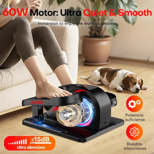 Miniatura 5 de Under Desk Elliptical Machine, Electric Elliptical Leg Exerciser While Sitting for Seniors with Upgraded 15 Speeds & 12 Auto Mode, Forward & Reverse