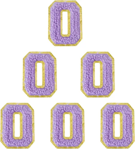 Miniatura 98 de 6 piezas de parches de letras de chenilla autoadhesivas, parches de letras preppy de 2 pulgadas para bolsos, ropa y sombreros, grandes pegatinas