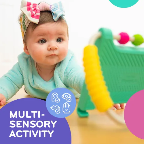 Miniatura 3 de Mobi Peeka - Juguete de actividad – Espejo de bebé boca abajo, juguetes Montessori de silicona de grado alimenticio, espejo inastillable para bebés