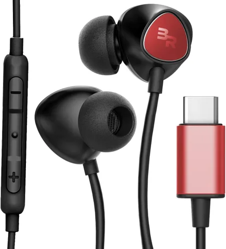 Bolle & Raven Thore - Auriculares USB tipo C | Auriculares intrauditivos con cable con micrófono remoto | para S21 / S22 / S23 / S24 / S25 Ultra,
