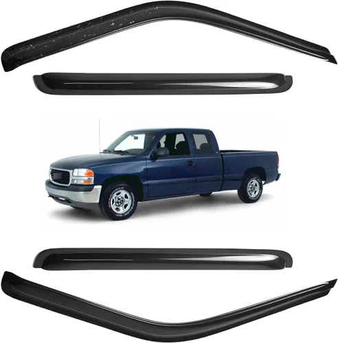 Miniatura 49 de Viseras para ventanas para Mazda 3 Sedán 4 puertas 2004 2005 2006 2007 2008 2009 estilo JDM Mugen, deflector de viento, protector solar y de lluvia