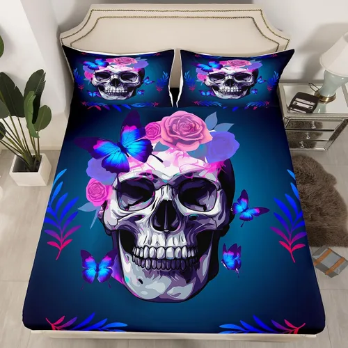 Miniatura 29 de Sábana bajera ajustable con diseño floral botánico para habitación de niños, diseño floral botánico para habitación de niños, diseño de ramas